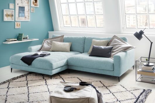 KAWOLA Ecksofa CARA Sofa Cord cremeweiß – Bild 3