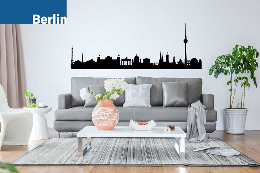 Wandtattoo Berlin Skyline commendo360.de
